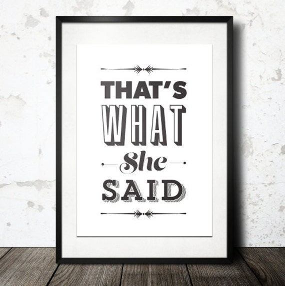 typography print the office quote tv quote home decor