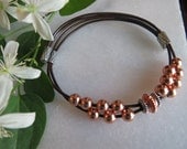 Leather bracelet, Sterling silver bracelet, Copper bracelet, Double bracelet, Casual bracelet, Slide bracelet, Silver bracelet Leather bracelet, Sterling silver bracelet, Copper bracelet, Double bracelet, Casual bracelet, Slide bracelet, Silver bracelet