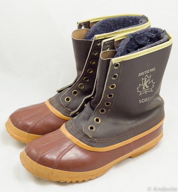 Vintage Sorel Duck Boots Mens 9 Felt Lined Made in Canada