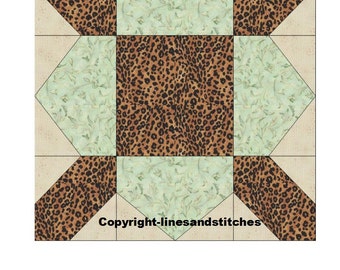 sunflower paper pieced quilt block pattern pdf by purpleblock