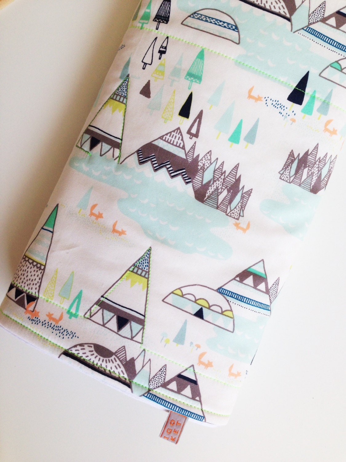 Quilted Baby Blanket Unisex Baby Bedding by ShopIndigoRocket