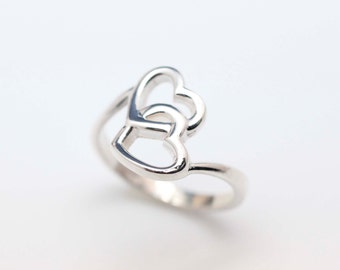 925 sterling silver Linked Infinity Heart Ring