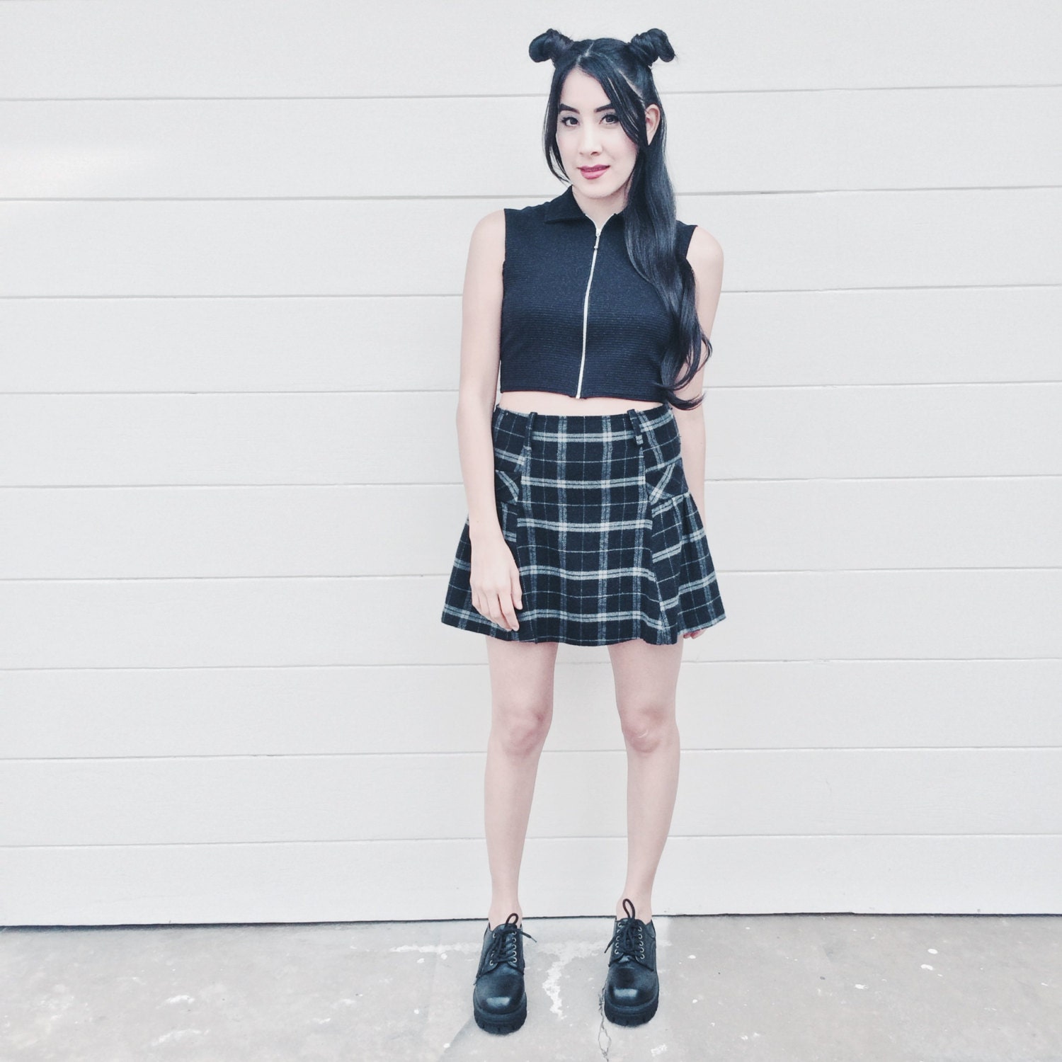 90s Grunge Plaid Skirt / Plaid Skirt / 90s Skirt by WeekendCloset