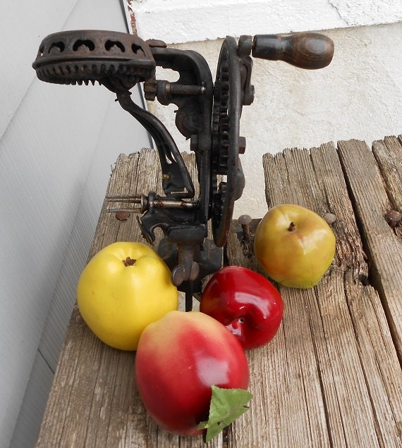 Antique Cast Iron Apple Peeler 1870s Black Reading Peeler