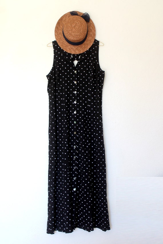 SALE: Vintage 1980's Polka Dot Maxi
