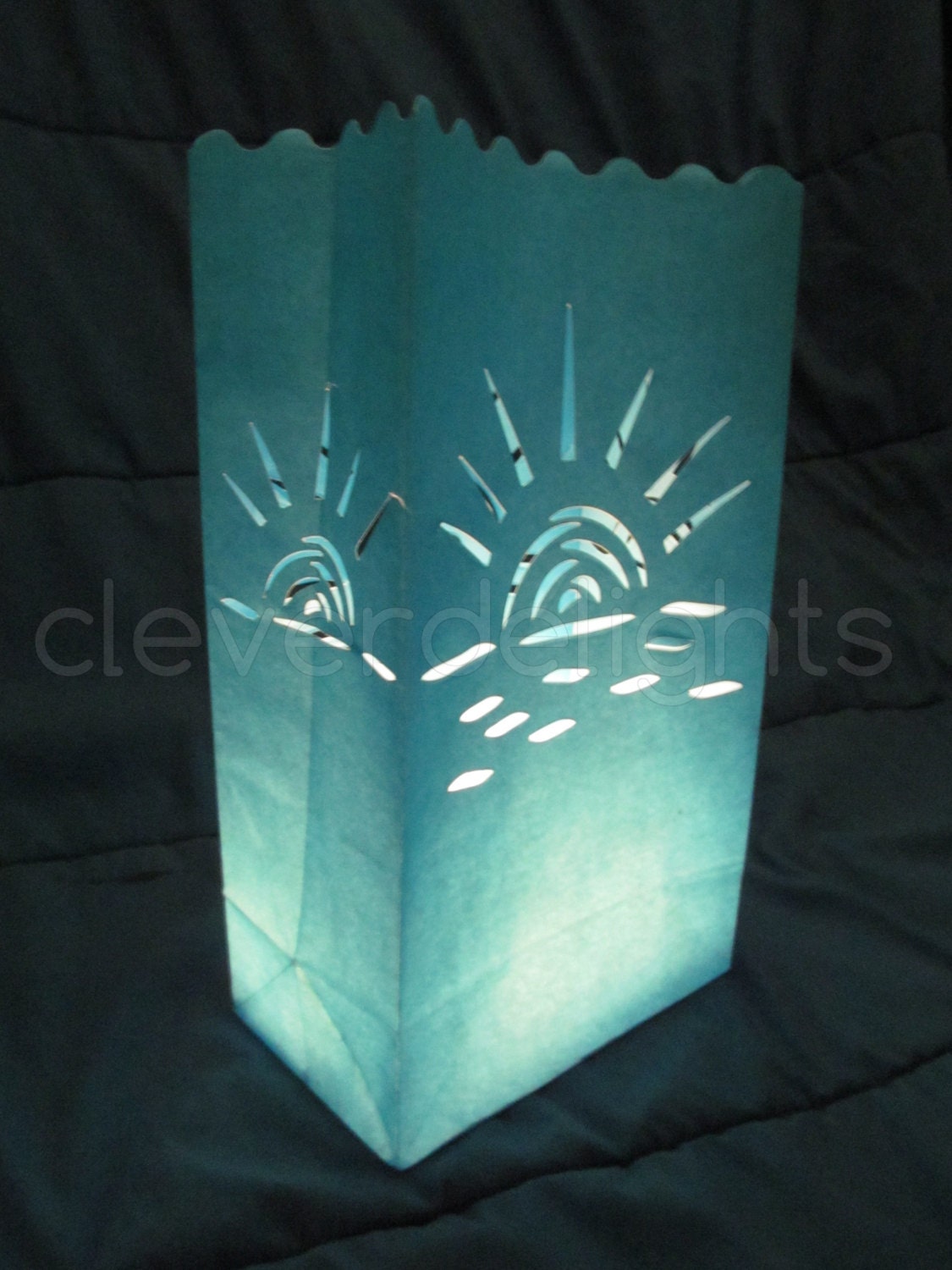 10 Luminary Bags Blue Sunset Design Wedding Reception