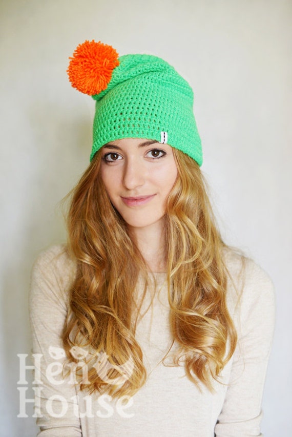 hat yellow pom pom Hot hat Fluorescent To Massive Hat Neon Green Ready Pom Pom Ship