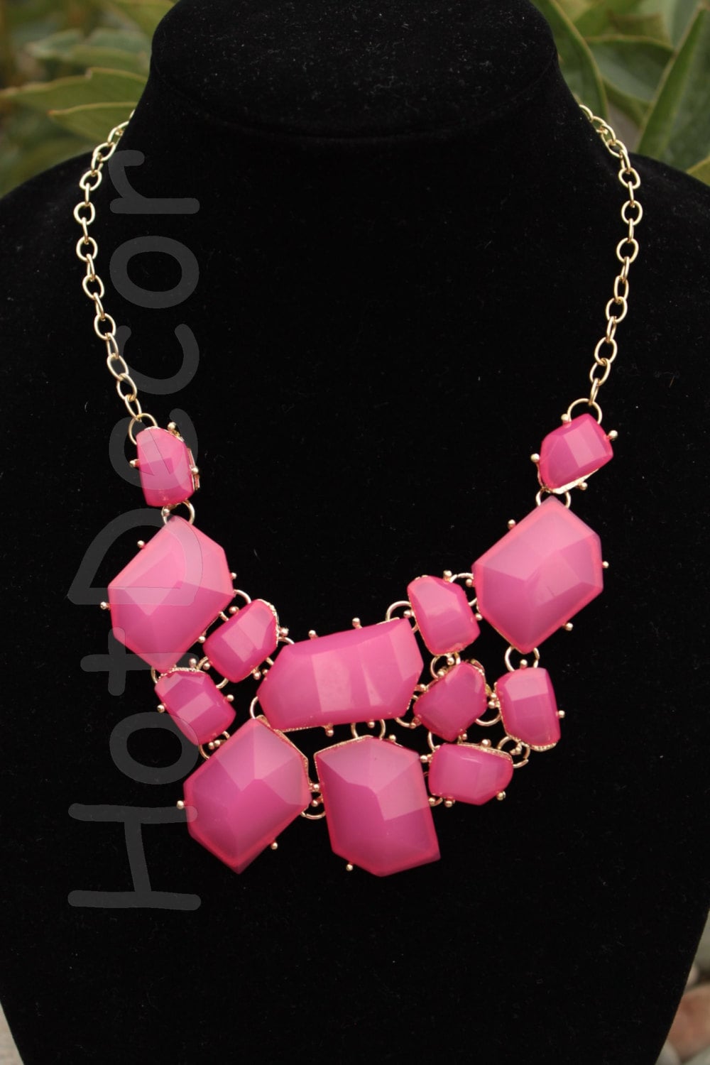 Bubble Necklaces Statement Necklaces Bib Necklace Pink By Hotdecor