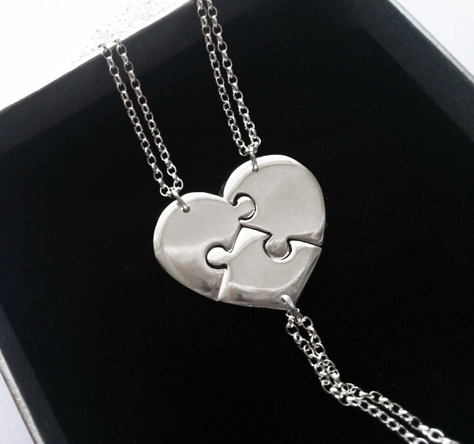 3 Best Friend Necklace 3 Sisters Necklace 3 Piece Puzzle