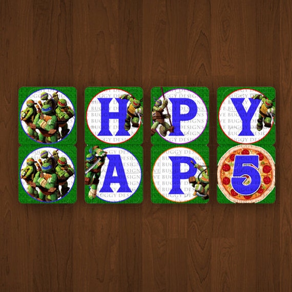 Items similar to Ninja Turtle Banner, Ninja Turtle Party, Ninja Turtle