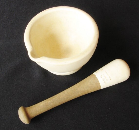 Signed Antique Wedgwood Mortar and Pestle 1800s Wedgwood