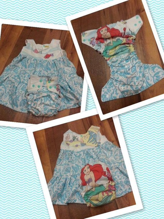 SALE Little Mermaid Matching Ariel OS Pocket Diaper by LilCheeky