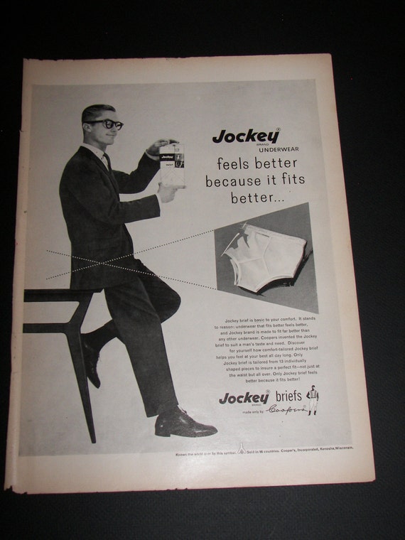 1958 Vintage Jockey Briefs Print Ad