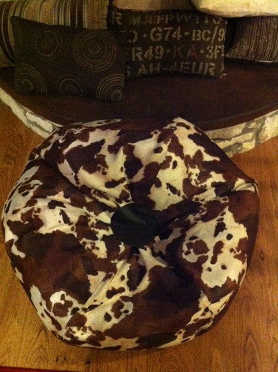 Items similar to COW HIDE Bean Bag Chair on Etsy