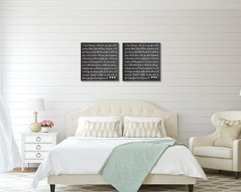 Valentine's Day Gift, Wedding Vows on Canvas - Wedding Vow Art - Personalized Canvas Wall Art - - Vow Renewal - Wedding Gift