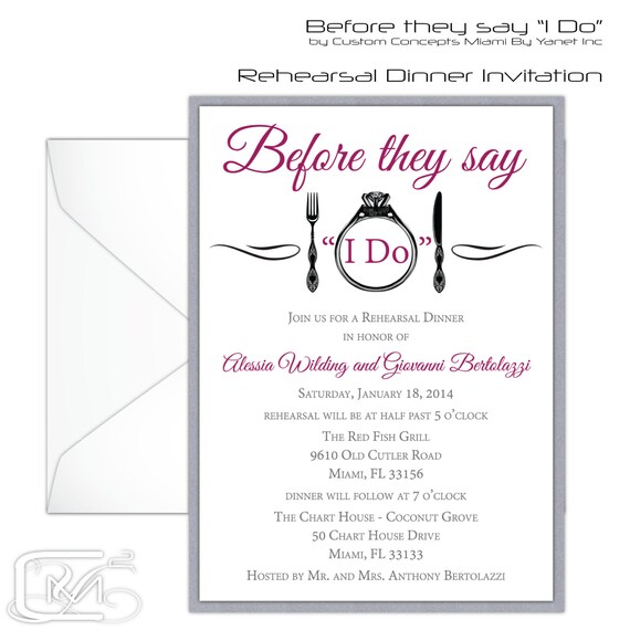 Rehearsal dinner invitation by invitationsbylamb on etsy