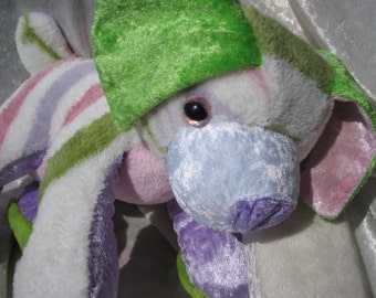 lavender stuffed dog