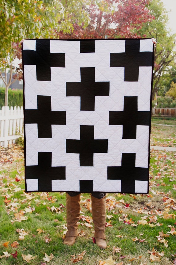 items-similar-to-black-and-white-plus-quilt-on-etsy