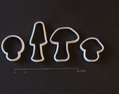 Set of four assorted mushroom cookie cutters
