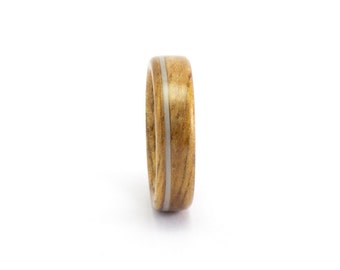 Wooden Ring, Size 8, Koa Wood Ring, Ukulele String Ring, Wood Wedding Band Wood Ring Men, Wood Ring Women, Wooden Wedding Ring, Ukulele Ring