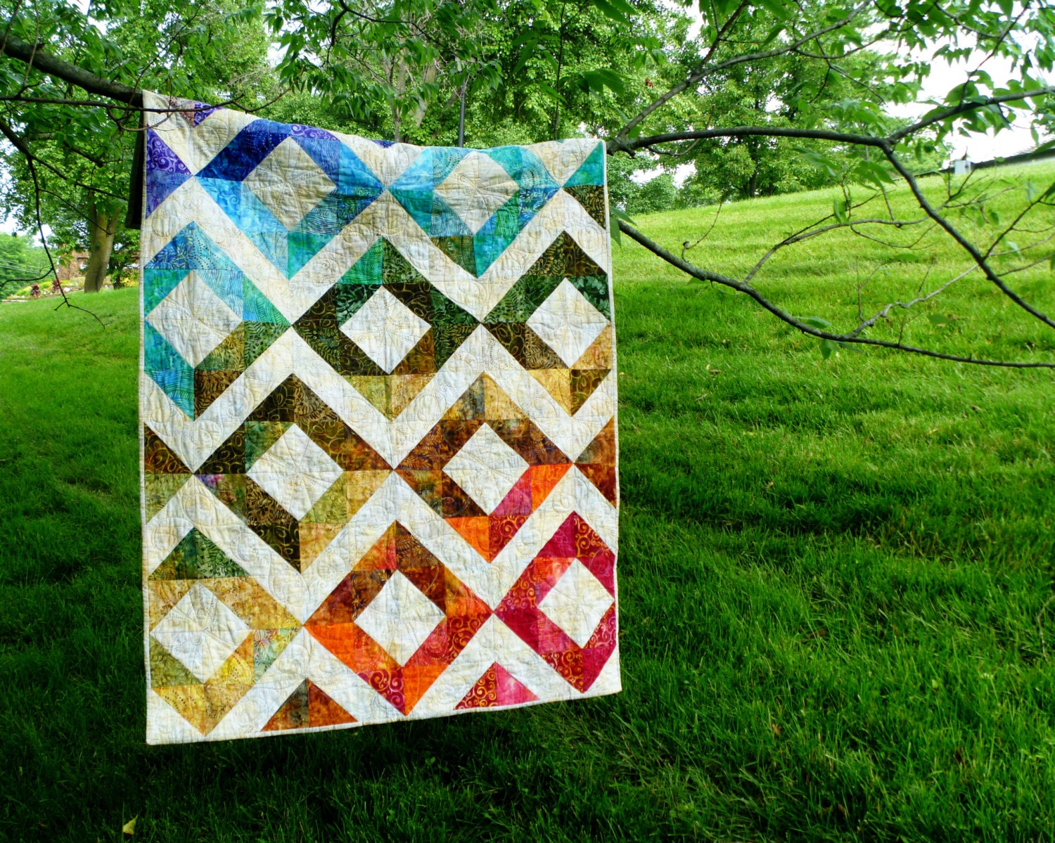 Diamond Fire PDF Quilt Pattern by HoneyBunnyandDoll on Etsy