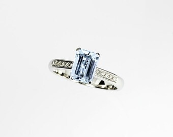 Vintage style palladium engagement rings