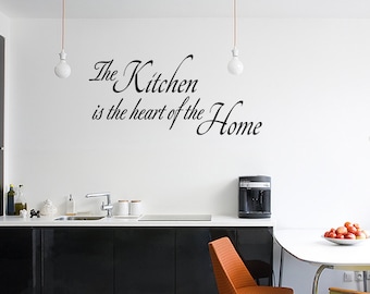 Items similar to Kitchen The Heart Of The Home - Vinyl Wall Lettering ...