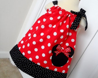 Minnie Mouse Red Polka Dot Pillowcase Dress