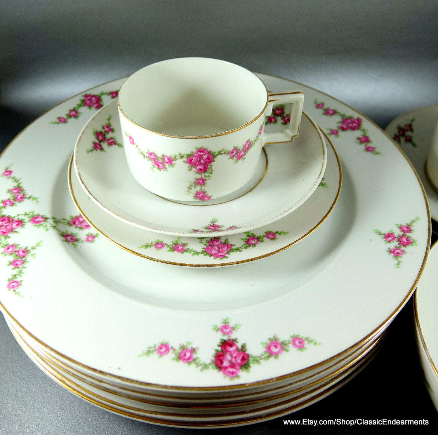 Roses China set Wedding Registry H & C Selb by ClassicEndearments
