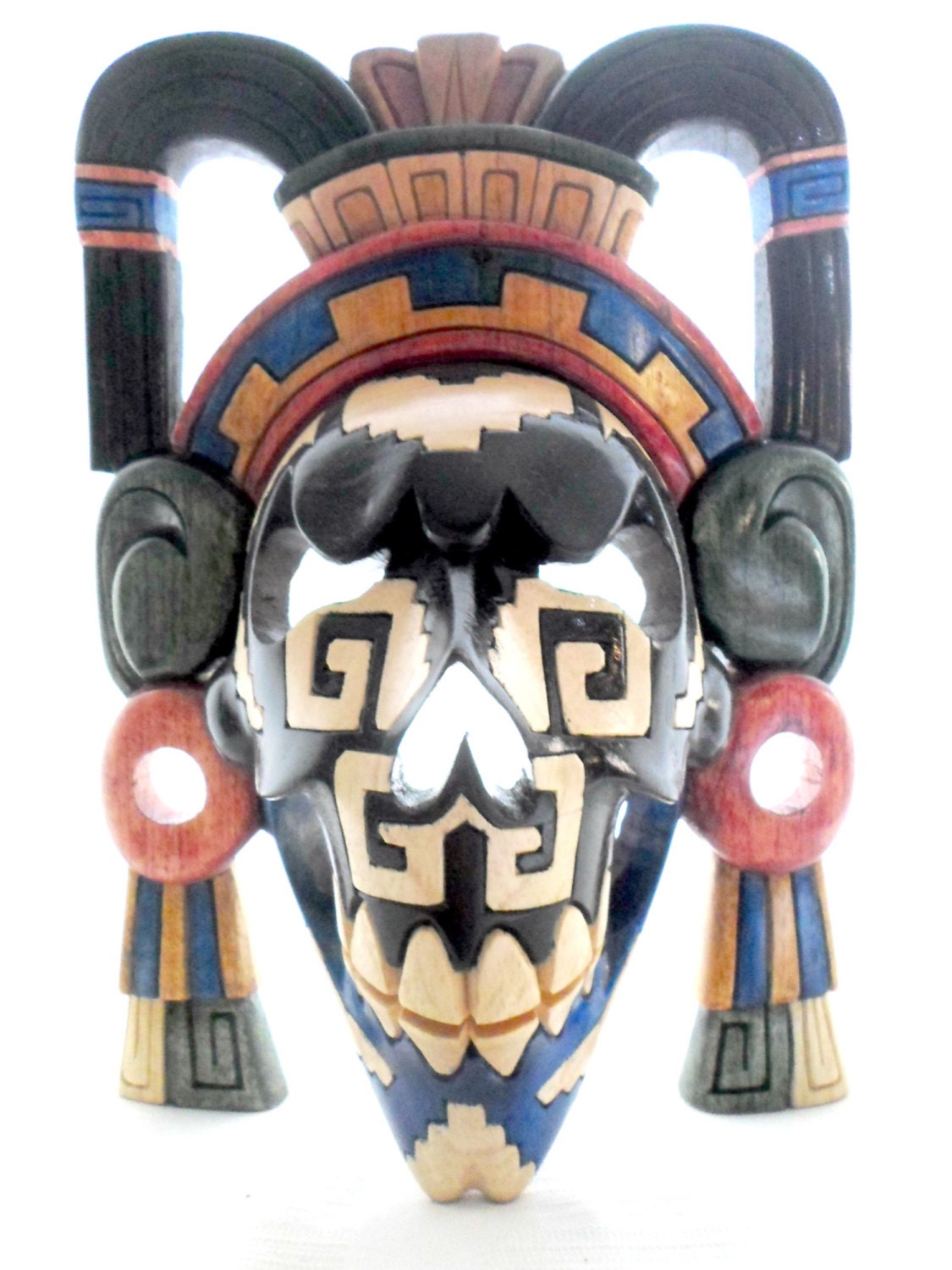 Made to Order Colorful Aztec Mask OOAK by by TheFantasticAztec