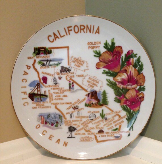 California State Plate Souvenir Plate State Plate