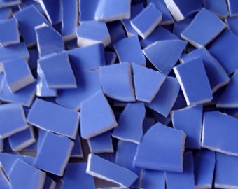 Mosaic Tiles Pieces 100 Vintage Periwinkle Bluish Purple - Mosaic Tiles -Tessera by judysnow