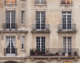 Paris Photography, Sunset Windows Paris Print Extra Large Wall Art Prints, Paris Wall Decor, Apartment Art for Her