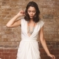 Tulip Dress- Bamboo Cream Jersey Dress