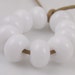 Marshmallow Spacers - Handmade Artisan Lampwork Glass Beads 5mmx9mm - SRA (Set of 10 Spacer Beads)