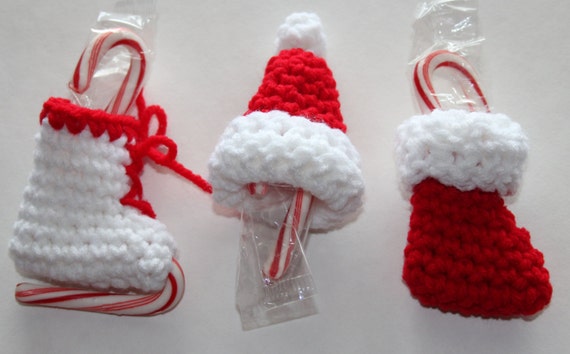 ornament crochet patterns mini by Holder Christmas Candy JoyPrescottCrochet Ornaments Mini Cane