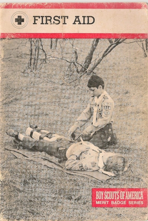 VINTAGE BOOK First Aid Boy Scouts of America Merit by HazelCatkins