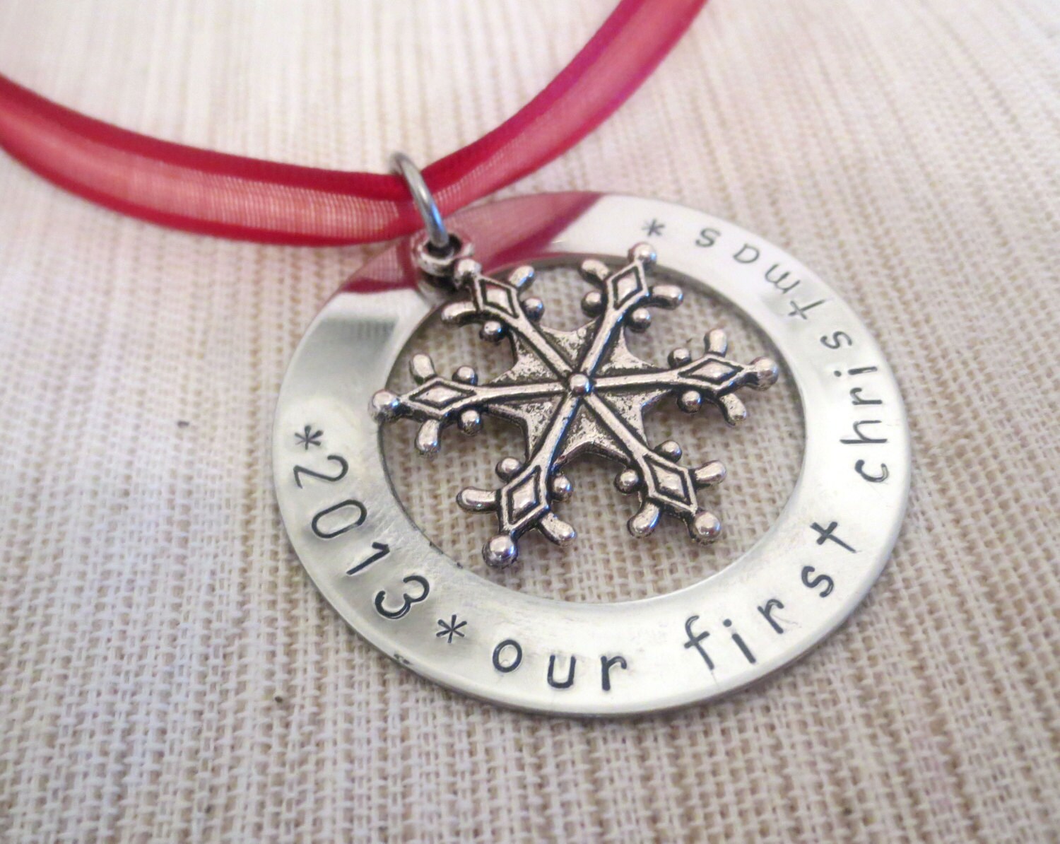 personalized our first christmas ornament hand sted personalized our first christmas ornament hand sted