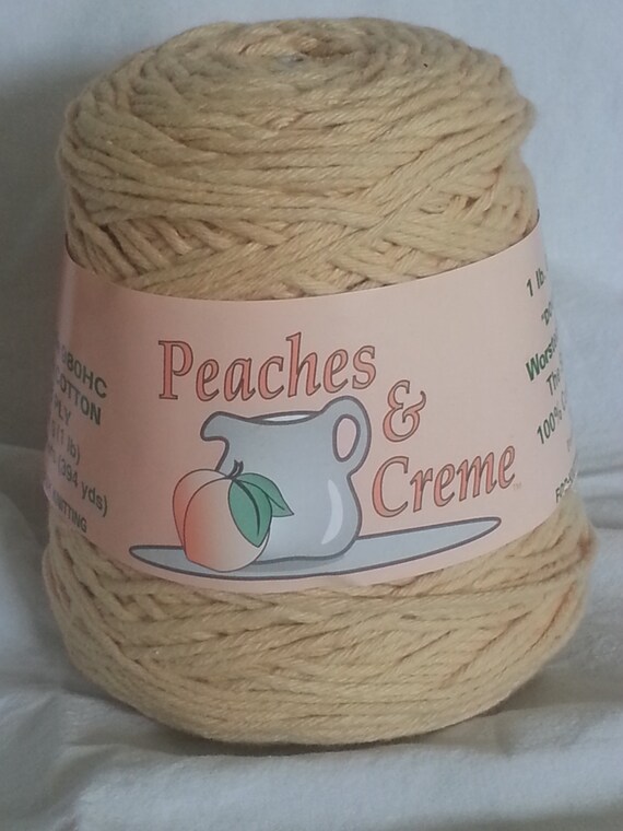 Peaches and Creme Double Weight Worsted Yarn Beige 16 oz