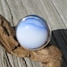 Light Blue and Silver Fused Glass Ring