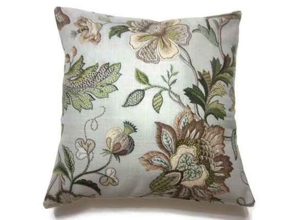 Decorative Pillow Cover Olive Green Taupe by LynnesThisandThat