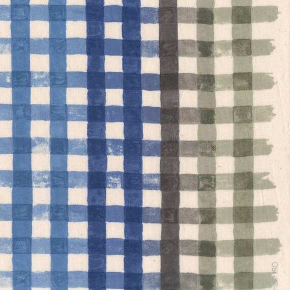 Kokka Nani Iro Japanese Fabric Painting Check A/W 2013 D