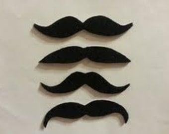 20 Pack Adhesive Felt Mustache Pack, Adhesive Mustaches, Moustache, Black Mustache, Adhesive Moustache, Moustache, Mustache Party Favors