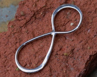 1 Large Sterling Silver Infinity Link - Figure 8 Connectors 30mm