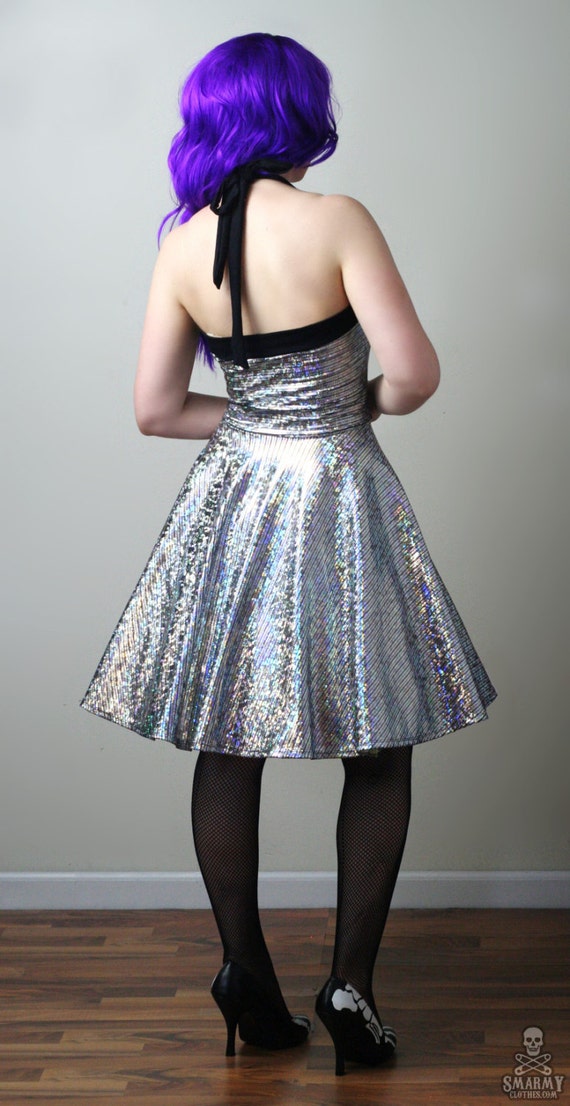 disco ball Yvonne swing dress custom smarmyclothes