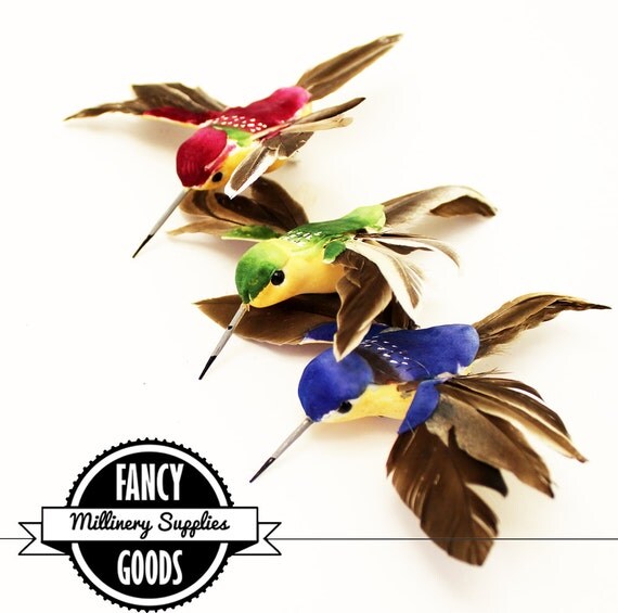 3 fake hummingbirds birds artificial birds feathers 3 fake hummingbirds birds artificial birds feathers