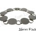 10 Disk and Loop Bracelet Form Blank 8.25 Inch with 16mm Glueable Pads - 10 PERCENT REFUND
