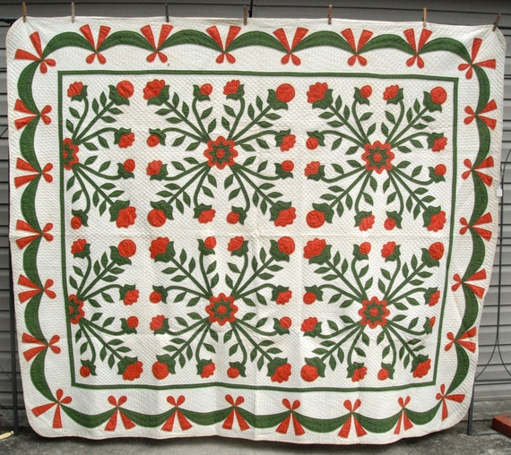 c1870 Applique Quilt