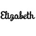 Custom Elizabeth name sign with color matched paint
