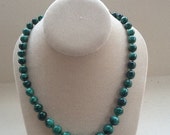 Graduated Strand of Malachite Beads